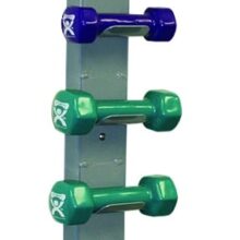 CanDo® Vinyl Coated Dumbbells - 10-Piece Set with Wall Rack